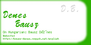 denes bausz business card